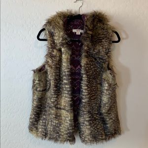 Mossimo Faux Fur Hoodie Vest